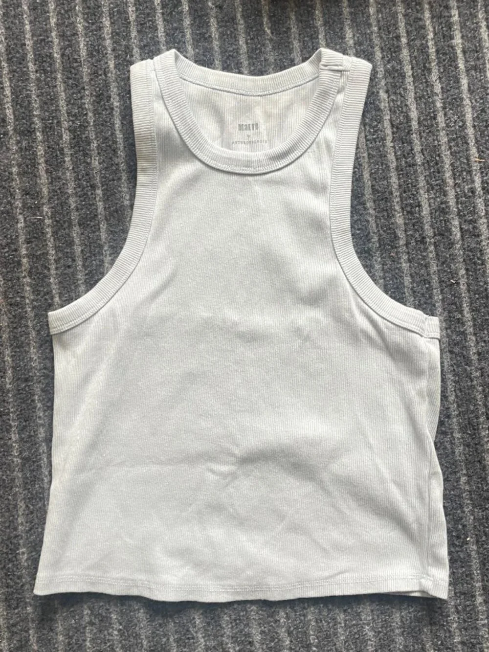 Anthropologie Maeve Ribbed Cotton Tank in Light Blue/lavender Size: S - Picture 2 of 5